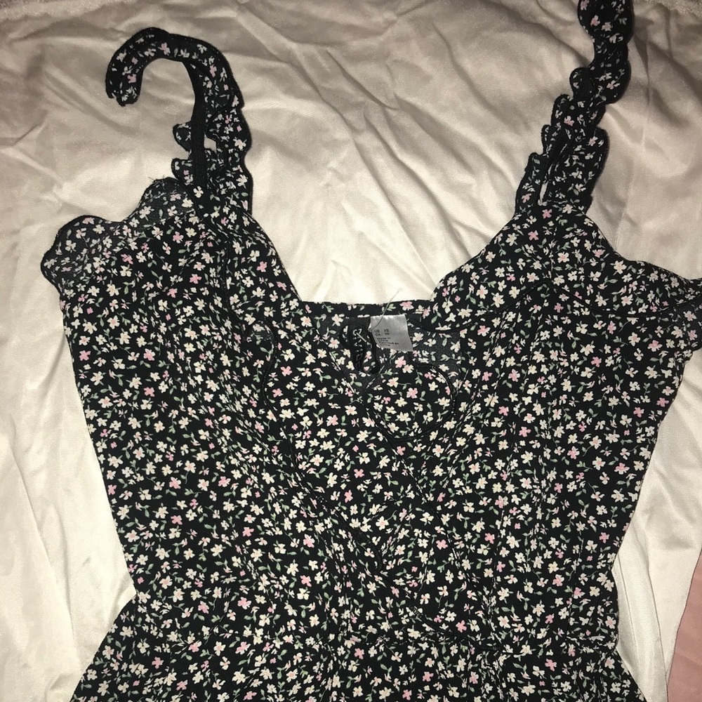 floral black dress